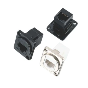 D Type RJ45-CAT6 Metal Round Super Five Network Computer Network Cable D Type Module Efficient Port Connectors
