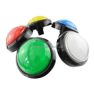 Large 100mm Round Button for Game Console Convex Surface Light Button Switch Self-Resetting Connector Accessory