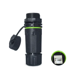 YXY 2WAY M23 Connectors Rj45 Waterproof Network Computer Connectors IP68 CAT5 OUTDOOR Ethernet Connectors