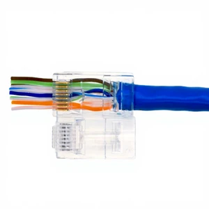 UTP RJ45 Cat6 Utp 8p8c Ethernet 8 Pin Socket Connectors Network Cable cat 6 Pass Through RJ 45 Modular Plug