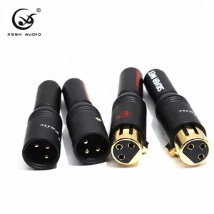 Balanced Cable Adapter XLR Plug YIVO XSSH Audio HIFI Non-Welding Female Male Gold Plated Mini Headset Microphone 3pin Connector