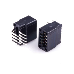 Card Edge Connector Slot 2.54 mm Pitch 8 Pin 2x4 Position PCB Gold Finger Board Socket Through Holes Dual Row Right Angle