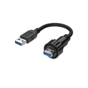 IP67/IP68 Outdoor Waterproof USB 2.0/3.0 Panel Mount Receptacle Nylon Housing USB Connector