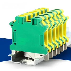 Installation Panel Mounted Feed Through Screw Cage DIN Rail Electric General Earthing Terminal Blocks for Industrial Control