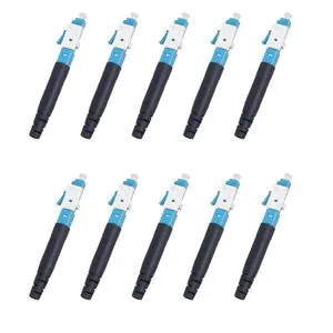 OEM ODM 10 pcs LC Singlemode Fiber Optic Quick Assembly Connector Fiber Optic Fast Connectors Singlemode 9125 Mechanical Connect