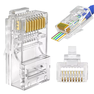 RJ45 Connector EZ Pass Through Modular Plug Cat5e 8p8c Easy to Thread the Wire