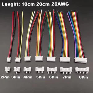 Micro PH2.0 JST 2.0mm 2/3/4/5/6/7/8Pin Male Female Plug Connector With Terminal Wire Cables Socket Length 10CM 20CM 26AWG