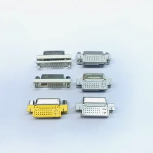 Wholesale Dual Port DVI VGA Adaptor Copper Stainless Steel Housing 1.5A Rated Male D-Sub Terminals Power PCB Applications 25pin