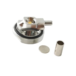NMOHF Female Jack Right Angle RF Coaxial Connector for LMR200 Coaxial Cable, Mounting Panel Thickness 0.76-2.6mm, for Testing