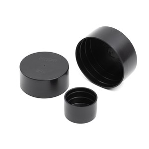 Black Injection Molded PE Galvanized Threaded Pipe Cap For 1/1.5/2/2.5/3 Inch Scaffold GI Post Piping 2.5