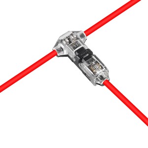 10pcs T Type 1 Pin 10A FPC Compatible RF UHF Microwave Low Voltage Power PCB Copper Alloy Wire Connectors IP67 Quick Solderless