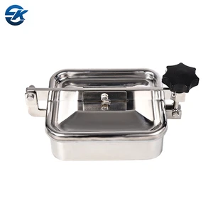 Food Grade Tank Hatch Stainless Steel 304 316L Rectangular Pressure Manways Sanitary Square Manhole Cover