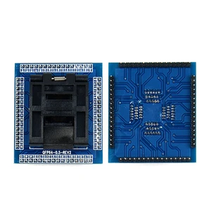 QFP64 TQFP64 LQFP64 Socket Adapter IC test Socket Burning 0.5m Programmer STM32 QFP64 Socket Free Shipping NEW QFP64 TQFP64