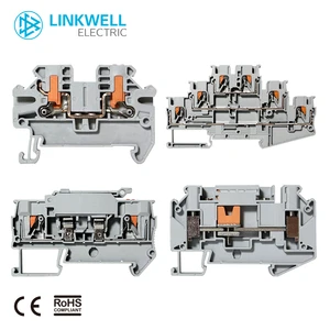 Push In Quick Pluggable Brass Screw Din Rail Energy Meter Terminal Block Connector For Industrial
