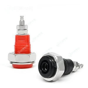 4mm Banana Female Plug Jack Connector Safety Protection Binding Post Nut Terminal Blocks Screw Socket 5 Connector Accessories