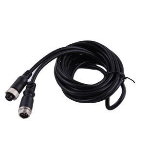 Waterproof 3 Meter 4 Pin Aviation Connector Video Audio Extend Cable for Car CCTV Camera DVR