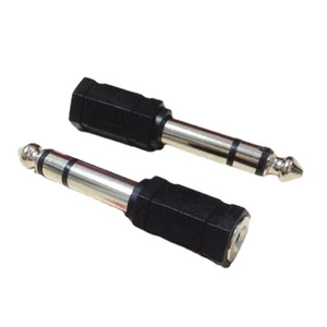 Alloy Audio & Video Adapter with Stereo Plug Connector 6.35mm Male 3.5mm Female 10A Headphone Jack Rated Current