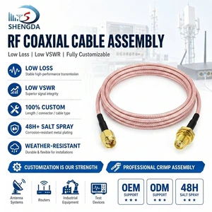 RG316 Coaxial Cable With SMA Male To SMA Female Connectors Antenna RF Pigtail Cable For Communication Antenna Sample Acceptable