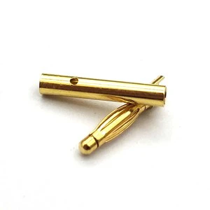 2mm Gold Copper Brushless Motor Banana Plug Bullet Connector ESC Battery Compatible Electronic Components