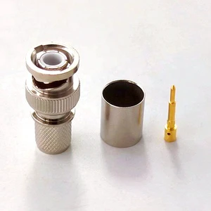 Audio 50ohm Antenna RG8 Coaxial Cable Wire Electrical Waterproof CCTV BNC Plug Male Crimp Rf Coaxial Connector