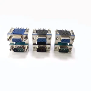 15-Pin VGA D-SUB Female Female Double-Layer Computer Connector Screw Video Socket for Motherboard D-Sub Connectors Product