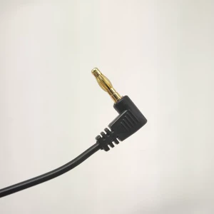 90 Degree 4mm PVC Insulated Tin Plated Copper Conductor 12V Banana Plug Molded Cable Assembly for Electronic Home Appliance Use