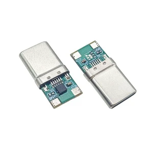 Fast Charging USB 2.0 Type C Jack 16 Pin Male Socket PD100W Charging Male Connector with Spring
