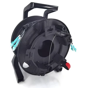 Armored Tactical Fiber Cable Reel With OM3 OM4 OM5 Multimode Singlemode LC Fibers for Business Events