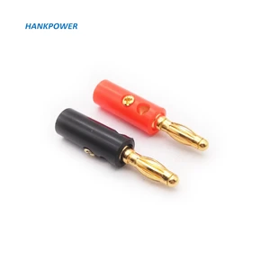 4MM Gold Plating Banana Plug Socket Test Welder-free Screwing Power Speaker Banana Connectors