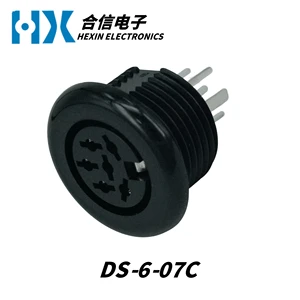 HX Factory Direct DS 6-07C S Terminal Audio Video Din Female Socket Connector Circular Connector 6 Cores