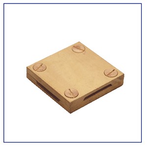 Brass Square Test Clamp High Conductivity Earth Bonding Connector for Lightning Protection Systems Grounding Rod Hardware Link