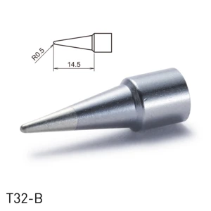 Hakko T32-B Series Oxygen-Free Copper Slip-in Connector Soldering Tips with 0.5-1.0mm Head Thickness