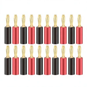 High Quality Brass Male Audio Speaker Adapter Banana Plug Welding-free Connector for 4mm Cable