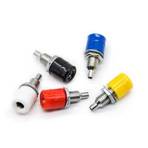 Original 24.247.2 Terminal Black Banana Connectors / Alligator Clips Binding Post