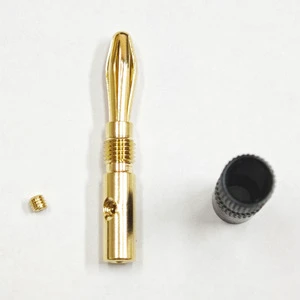 Banana Plugs Gold Pated 4MM Banana Connector with Screw Lock for Audio Jack Speakers Banana Connectors