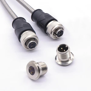 Linconn Sealed Circular 55 Pin Plug Glass Sintered High Temperature Industry Electronic Connector