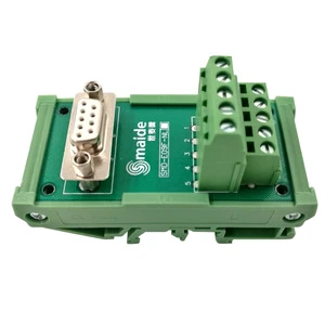 9-Channel Female D-SUB Connector 24VDC Screw Terminal Block Module for Electrical Connections