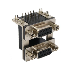 2.77mm Double Layer D-sub connector DB9 Female to DB9 Female