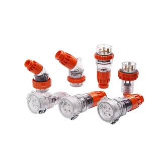 IP66 56CSC Series Australia Connector 20A 32A 40A 50Amp Three Phase Waterproof Round Pin 3P 4P 5P Industrial Extension Socket