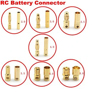 2mm 3mm 3.5mm 4mm 5mm 5.5mm 6mm RC Battery Gold-plated Bullet Banana Plug Male Female Bullet Banana Connector
