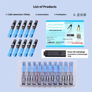Carrier-Grade SC Fiber Optic LC Connector 3G Network Compatible Quick Cold Embedding for FTTH Fiber Optic Home Networks