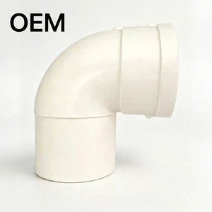 High Quality PVC-U Reducing 90 Degree Elbow Drainage Pipe Fittings Durable Plastic Connector For Building Sewage System