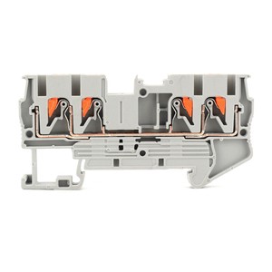 PT 2.5 QUATTRO PT2.5 QUATTRO 4 Wire Push In Terminal Block 2.5mm2 14 AWG Feed Through DIN Rail Wire Connector