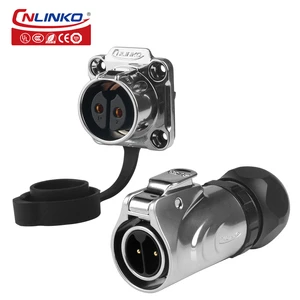 Cnlinko IP68 M20 Connector Manufacturer LP20 2 Pin Screw Type Female Male Socket Plug Waterproof Wire Aviation Connectors