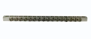 18 Way Brass Neutral Link Terminal 20 Inch Polished Electrical Panel Board High Conductivity Durable Distribution Block Use