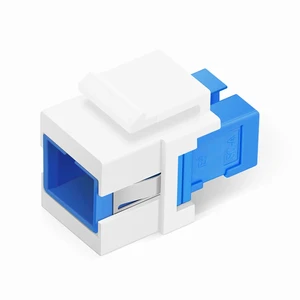 Fiber Optic SC/UPC to SC/UPC Simplex Single Mode Fiber Keystone Jack with Ceramic Sleeve for 94V-0 Flame Retardant