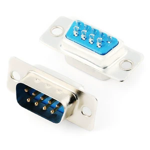 DB-9 Male 9-Pin VGA Connector Dual Rows D-Sub for Power Application