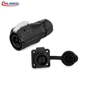 CNLINKO LP16 All-Plastic Mount Circular Connector IP68 Waterproof Push-Pull Plug Socket 1/4 Hole Installation Set Connectors