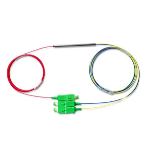 1x2 APC FBT Fiber Optic Splitter Coupler All Band SC FBT Steel Tube Coupler with Triple Wavelength 1310nm 1490nm 1550nm