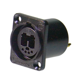DLC Compatible OM3 Multi Mode Zinc Alloy Electrophoresis Black Fiber Optic Panel Socket Connector For Transmission System